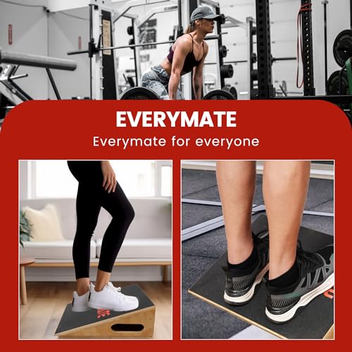 Heavy-Duty Wooden Slant Boards for Exercise & Calf Stretch – 19.7" Wide Incline Board for Squats, Non-Slip Surface, Fixed 25° Angle for Strength & Flexibility Training, 1200 lbs Capacity - color: Slant Board-1