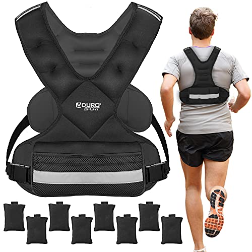"Aduro Sport Adjustable Weighted Vest Workout Equipment, 4-10lbs/11-20lbs/20-32lbs/26-46lbs Body Weight Vest for Men, Women, Kids" - style: 26-46 Pounds (11.79KG-20.86KG)