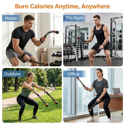 Ropeless Battle Ropes for Home Gym - Silent Cordless Battle Ropes with Adjustable Resistance, No Anchoring Needed, Portable Workout Equipment for HIIT, Strength & Cardio - Black