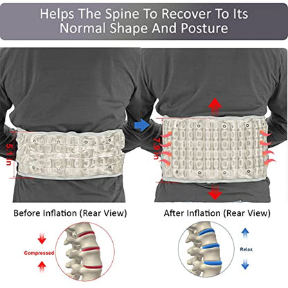 Spinal Decompression Belt for Lumbar Traction by Theratrac – Back Stretcher Device for Lower Back Pain Relief with Pump for Adjustable Support (Large/XL)