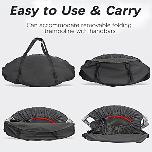 Trampoline Storage Bag, Folding Mini Trampoline Storage Bags, Waterproof Fitness Rebounder Pouch for Gym, Home and Travel - size: 104CM
