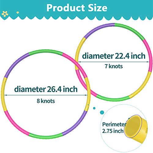 Color Hoop - Size & Length Adjustable, Plastic Toys for Kids & Party Games, Gymnastics & Dog Agility Equipment, Christmas Wreath