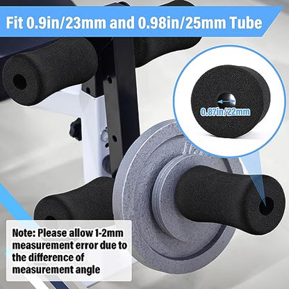 Foam Foot Pads Rollers Soft Buffer Tube Cover Black Machine Tube Leg Gym Replacement Parts for Home Exercise Equipment Leg Extension Weight Bench Inversion Table, 5.1" x 2.75" x 0.87"