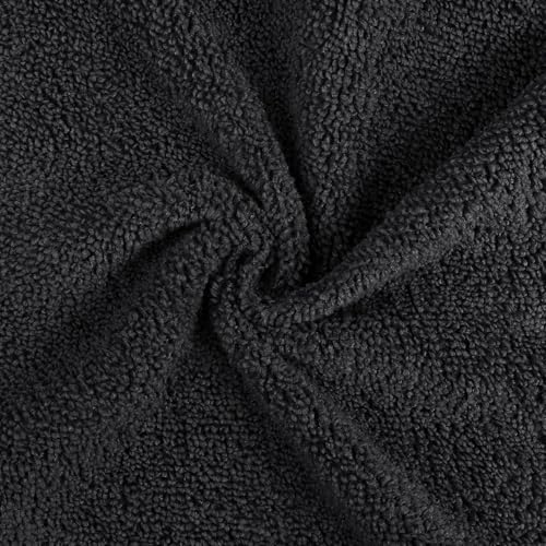 Orighty Microfiber Washcloths Bulk Towels Set 100 Pack, Highly Absorbent and Soft Feel Face Cloths, Multi-Purpose Wash Cloths & Hand Towels for Bathroom, Hotel, Spa, and Gym, 12x12 Inch, Black - color: Black