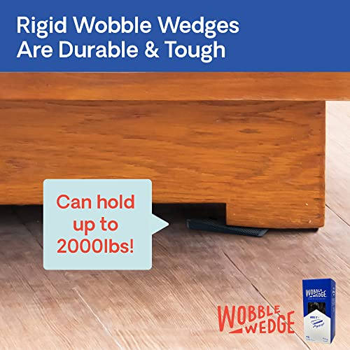 Rigid Plastic Shims, 75 Pack - Made in USA - Multi-Purpose Shim Wedges for Home Improvement & Work - Plastic Wedge for Table, Toilet, Furniture Levelers, & Leveling Feet - Black - size: 75