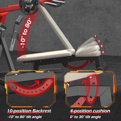 3-in-1 Adjustable Chest Press Machine, 1300LBS Bench Press Machine with Independent Converging Arms, Incline Decline Flat weight bench Home Gym Equipment