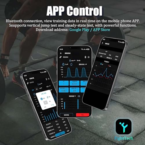 Portable Velocity-Based Training Device for Weightlifting & Squats, App Real-Time Digital Display and Voice Broadcast, ±1.0mm Detection Accuracy, Charge 2h Use 50h - size: B