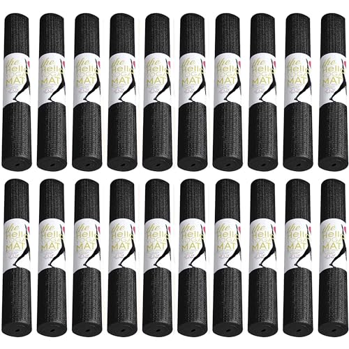 20-Pack Yoga Mat, 68" x 24" Non Slip Exercise Mat, 4mm Thick Gym Mat for Fitness and Stretching, Bulk Non Toxic Yoga Mats for Schools and Studios