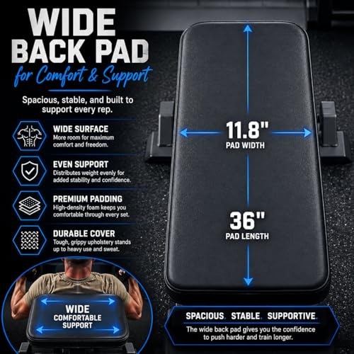Rep Nighthawk Adjustable Weight Bench | Home Gym Incline Decline Flat Workout Bench | Heavy Duty Fitness and Strength Training Equipment | Foldable Space Saving Design