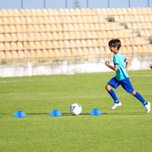 XIHIRCD 25pcs Soccer Cones for Sports Training, Mini Football Cones & Mesh Bag Flexible Agility Cones Premium Training Cones for Basketball Football Running Drills Sports Games Skating Kids