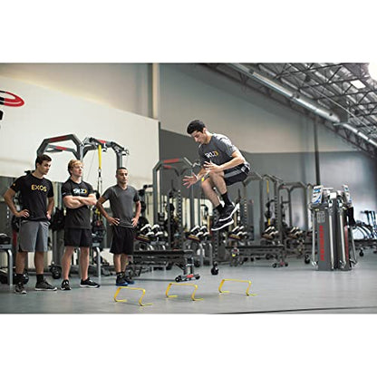 SKLZ 6X Ultra Durable Agility Hurdles - for Athletes of All Skill Levels,6pk of 6-in Tall Hurdles,Bright Yellow Color,Made of Durable, Composite Materials,Easy to Set up & Transport,Comes w/Carry Bag