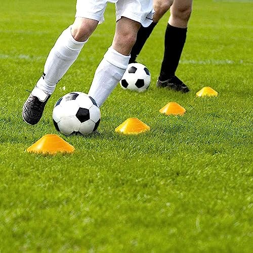 Professional Agility Ladder Speed Training Equipment Set-20ft Agility Ladder,12 Soccer Cones, 4 Agility Hurdles, Running Parachute, Suitable for Soccer Football Basketball Training - color: yellow