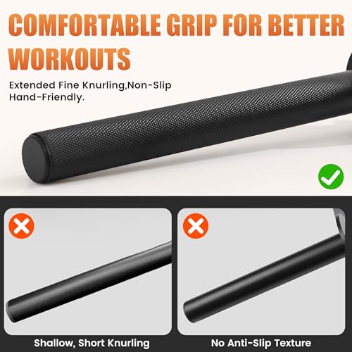 Wrist Strength Stick 1&2in Olympic Plate Forearm Strengthener, Wrist Strengthener with Upgraded Steel Tube and Long Comfortable Knurled Grip, Wrist Exerciser for Wrist Curls,Supination & Pronation - color: Black1in