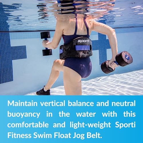 Sporti Swim Belts, Swim Float Jogbelt with Adjustable Belt for Water Fitness Exercises, Swimming Trainer Flotation Belt