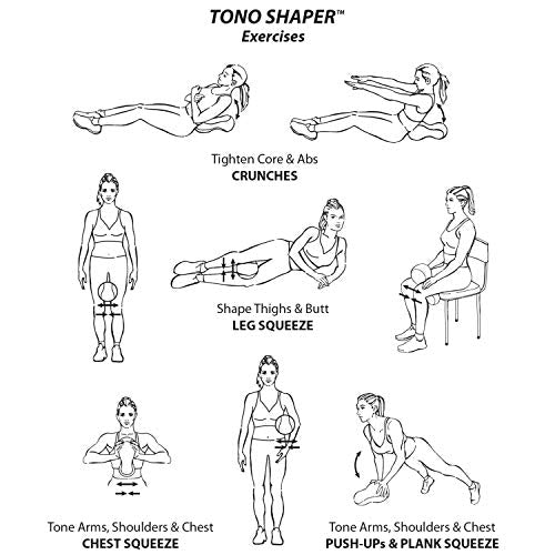 Isometric Exercise Ball, Use for Shaping & Toning Muscles, Firm Your Arms, Shoulders, Chest, Core, Thighs, Calves and Butt Using Isometric Squeeze Resistance Exercise