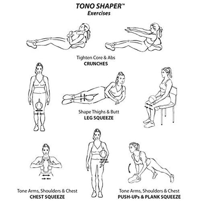 Isometric Exercise Ball, Use for Shaping & Toning Muscles, Firm Your Arms, Shoulders, Chest, Core, Thighs, Calves and Butt Using Isometric Squeeze Resistance Exercise