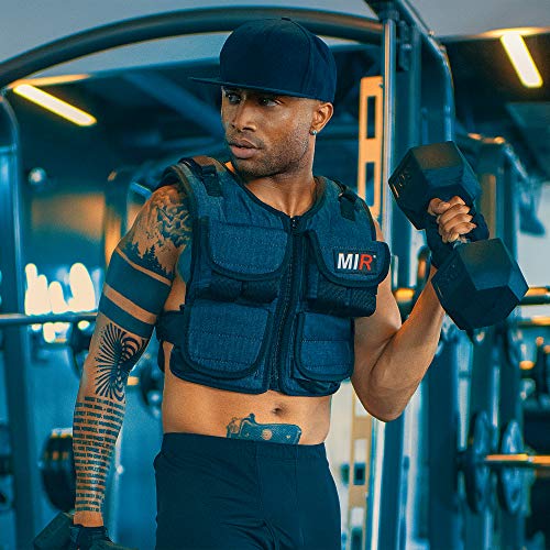 miR Air Flow Weighted Vest with Zipper Option 20lbs - 60lbs Solid Iron Weights Machine Washable. Workout Vest for Men and Women - size: 20lbs, style: With Zipper