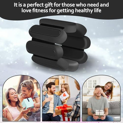 Adjustable Wrist & Ankle Weights Set of 2(1Lbs Each), Premium Silicone Wearable Weight Bracelets, Fits for Yoga, Pilates, Home Gym Workout, Dance, Pool Exercises, Jogging, Cardio, Strength Training - color: Black