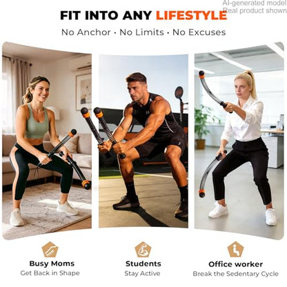 Upgraded Ropeless Battle Ropes, Weighted Cordless Workout Equipment for Home Gym, Portable Full Body HIIT Cardio & Arm Strength Training, Low-Impact Fitness Exercise Heavy Gear for Men & Women