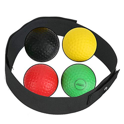 Soft React Head Ball, Boxing Reflex Ball 4 Balls Head‑Mounted Boxing Reflex Ball Set, Boxing Exercise Ball for Fitness Sports, Hand Eye Coordination