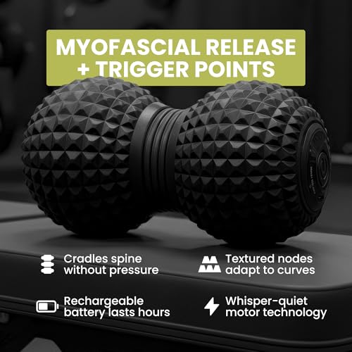 4-Speed Vibrating Peanut Massage Ball for Targeted Muscle Relaxation & Mobility Support | Textured Deep Pressure Roller | Compact & Rechargeable