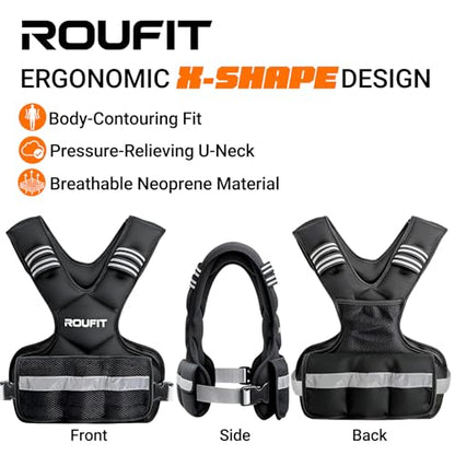 Weighted Vest for Women Adjustable (4-10lb / 6-15lb) Weight Vest for Walking & Running,Weights for Workout Exercise Fitness Gym, Odor-Free Neoprene & Wide Padded Comfort Shoulder Straps & Phone Pocket