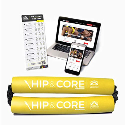 Crossover Symmetry Hip & Core System - Loop Resistance Home Workout Bands to Stretch and Strengthen Legs, Butt, Hips, Thighs and Glutes, Includes Online Exercise & Training Guide