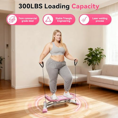 EPHESPORT Rocking Balance Board with Resistance Bands – Ski-Inspired Stepper for Core & Stability Training, LCD Monitor, 300 lbs Capacity, Wobble Fitness Trainer for Home Gym