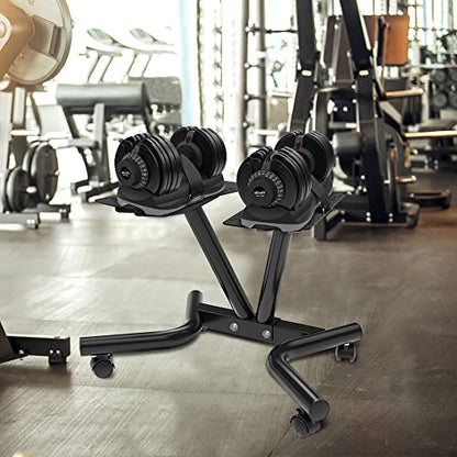 ATIVAFIT Adjustable Dumbbell Stand Fitness Dial Dumbbell Rack with Adjustable Belt for Home Gym Set