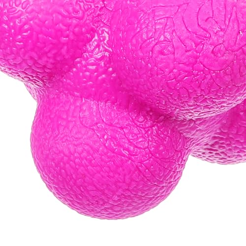 SOLUSTRE Hexagonal Reaction Ball 7cm Purple High Difficulty Silicone Agility Training Ball for Speed, Reflex, and Sports Fitness Exercises