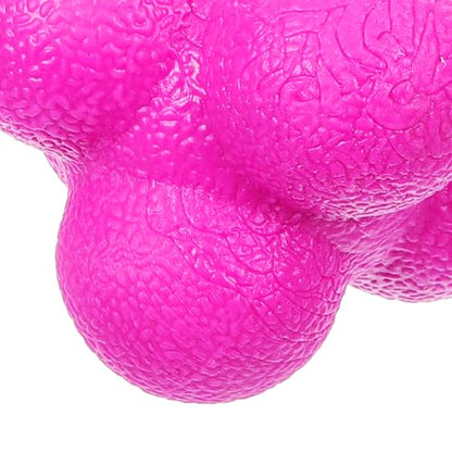 SOLUSTRE Hexagonal Reaction Ball 7cm Purple High Difficulty Silicone Agility Training Ball for Speed, Reflex, and Sports Fitness Exercises