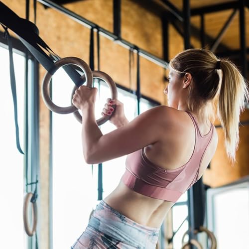 Exercise Rings with Straps Buckles Pull Up Exercise Rings Gymnastic - color: 28mm