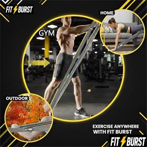 Premium Fabric Resistance Band 76 Inch Extra Long – Resistance Bands for Working Out & Resistance Bands for Physical Therapy, Non-Slip Exercise Band for Men & Women, Stretching & Home Fitness