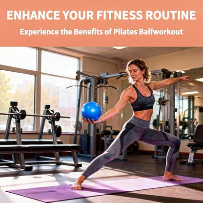 9 Inch Yoga Ball Anti Burst Slip Resistant，Soft Yoga Ball Fitness Ball for Yoga, Core Training, Barre, Stretching at Home Gym & Office
