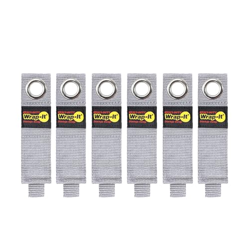 Heavy-Duty Wrap-It Storage Straps - 10" (6-Pack) Silver - color: Silver, size: 10-in. (6-Pack)