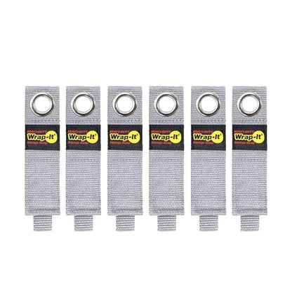 Heavy-Duty Wrap-It Storage Straps - 10" (6-Pack) Silver - color: Silver, size: 10-in. (6-Pack)