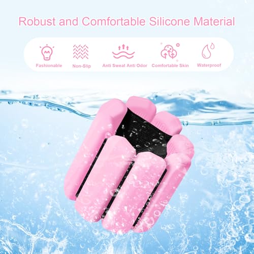 Wrist Weights Set of 2, Wearable Arm & Leg Weights for Women & Men, Adjustable Wrist Ankle Weights for Walking, Yoga, Swimming, Gym, 2lb - color: Pink1