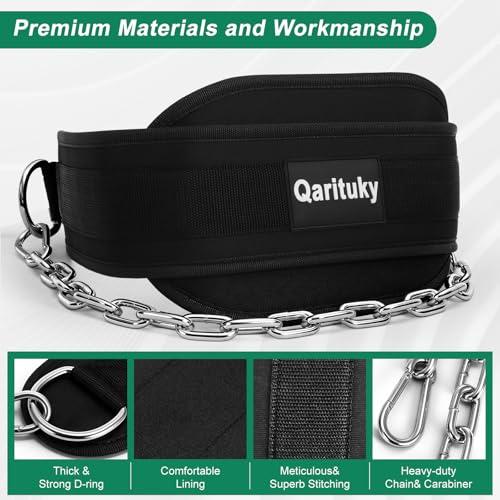 Dip Belt, Professional Weight Lifting Belts with 38 IN Steel Chain, Reliable & Durable Weight Belt for Men, Heavy Duty Weightlifting Belts for Pullups, Squats, Dips, Weight Lifting