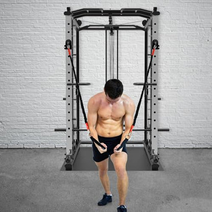 Resistance Band Anchors, Rack Attachment for 3"x3" Power Rack with 1" or 5/8" Hole, Adjustable Multi Point Workout Hook for Strength Training, Fitness, Physical Therapy, 2 Pack