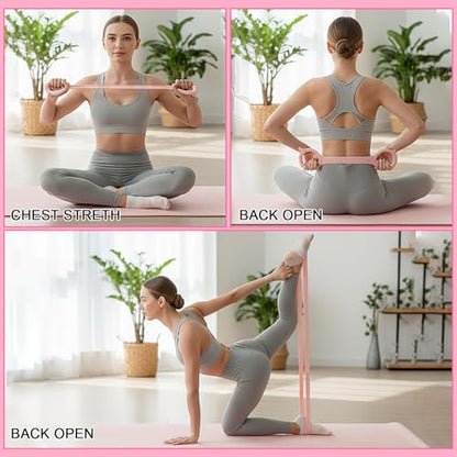 11 Pcs Pilates Ring Set for Women, Yoga Home Gym Equipment with 12" Ring, 9.8" Exercise Ball, 5 Resistance Bands, 8 Figure Strap, Core Sliders & Storage Bag, for Beginner Workouts & Gifts