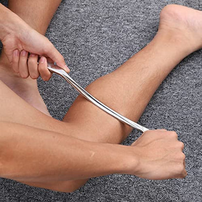 Gua Sha Scraping Massage Tool, Long Bar for Large Muscles, Great Soft Tissue Mobilization, 13.5 inch Long (C) - style: Slim Style