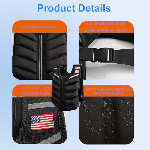 Weighted Vest for Men & Women Heavy Body Weight Vest for Home Workouts, Cardio & Strength Training - size: 8LB