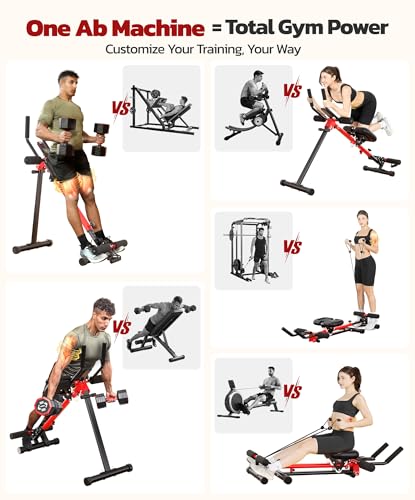 Yoleo Ab Machine for Home, 2-in-1 Adjustable Ab Trainer Machine, Foldable - color: V2.0 Rowing Machine