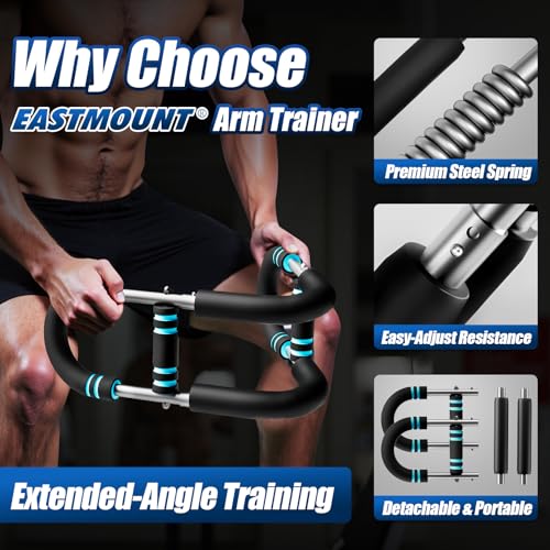 EAST MOUNT Twister Arm Trainer 20-110lb Adjustable Chest Workout Equipment for Men Women Portable Spring Resistance Muscle Builder Strength Training for Arms Chest Shoulders for Home Gym Fitness