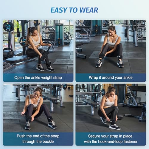 ZELUS Ultra Thin Adjustable Ankle Weights, 4/7/10 lb Fully Adjustable, Filled with Soft Iron for Slim Fit, Leg Weights for Women Men, Strength Weighted for Gym Home Yoga Walking Running Pilates - size: 0.7-3.5 lbs each (7 lbs pair)