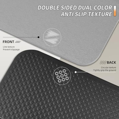 PAIDU Foldable Yoga Mat 10MM Thick SGS Certified TPE 75x26" Portable - color: Dark grey+ black