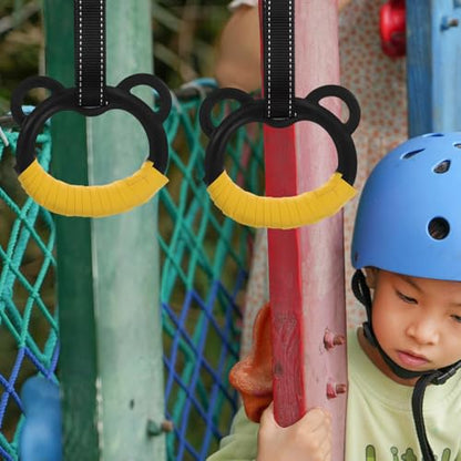 Gymnastic Rings Training Set, Practical Pull-up Rings with Adjustable Straps, Indoor Exercise Equipment for Strength and Coordination Development
