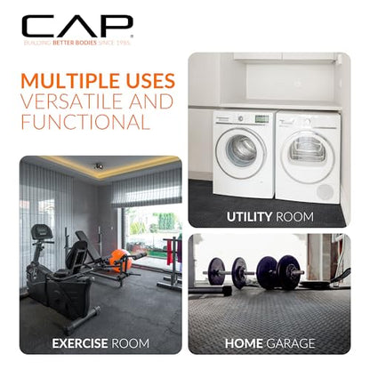 CAP Puzzle Exercise Mats | 1/2” Thick EVA Interlocking Foam Tiles for Home Gym Flooring | Multiple Options