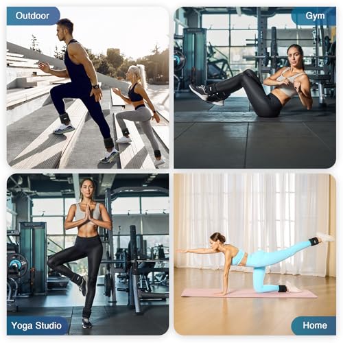 ZELUS Ultra Thin Adjustable Ankle Weights, 4/7/10 lb Fully Adjustable, Filled with Soft Iron for Slim Fit, Leg Weights for Women Men, Strength Weighted for Gym Home Yoga Walking Running Pilates - size: 1-5 lbs each (10 lbs pair)