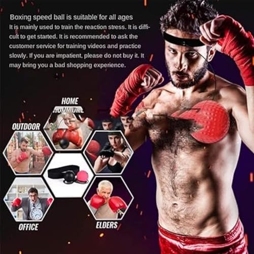 Boxing Reflex Ball boxballen games Boxing Ball Boxball Reflex Ball Headband Set - Improve Speed, Agility, and Punching Skills - Addictive Boxing Game for All Ages - Boxing Equipment for Home Workouts